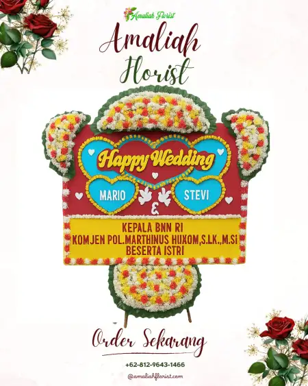 Papan Bunga Pernikahan Bondol